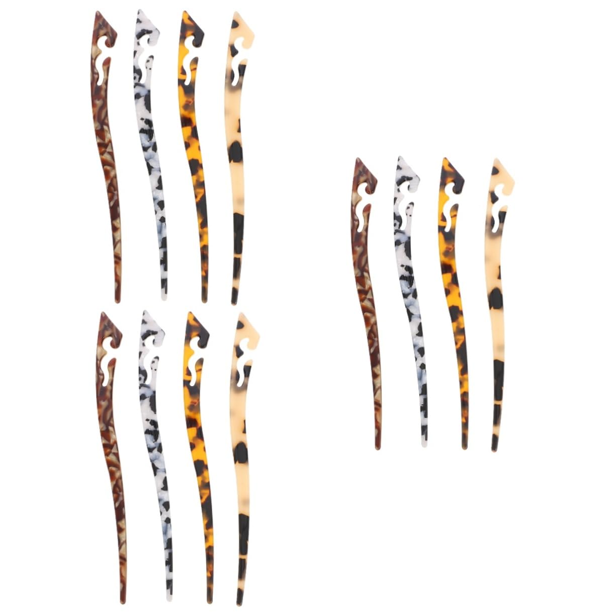 FOMIYES 3er-sets Haarstab Im Chinesischen Stil Acetat-blatt Haarnadelstab Für Dutt Lockiges Haar-accessoire Elegant Und Stark 4 Stück * 3