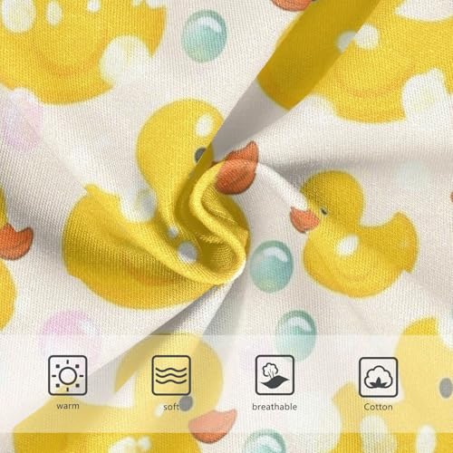 Wusikd Yellow Ducks Girls' Underwear Cotton Bubbles Girls Briefs Soft Toddler Underwear 2T3