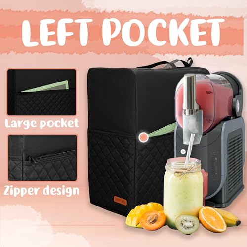 Image of CROTIRAD Slushie Machine Cover for Ninja Slushy Frozen Drink Maker, Foldable Dust Cover for Ninja Slushie Machine, Easy Storage Fits Ninja Slushi Maker, Upgrade, Quilted Black
