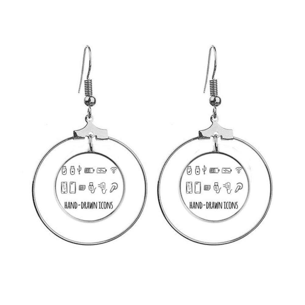 Boucles d'oreilles pendantes au design technologique raffiné