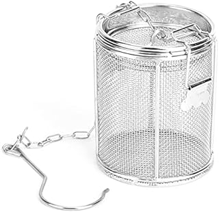 Zerodis Stainless Steel Tea Ball Strainer Soup Seasonings Spice Separated Basket Filter(8 * 10cm)