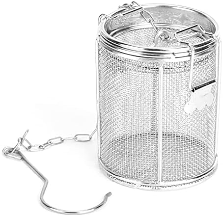 Zerodis Stainless Steel Tea Ball Strainer Soup Seasonings Spice Separated Basket Filter(8 * 10cm)