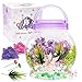 SLDALES Unicorno DIY Luce Notturna,Kit Terrario con Giardino di Piante Giocattoli Unicorno per Bambini di 3 4 5 6 7 8+ Anni,Regali Unicorno per Ragazze