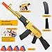 BYTEWAR Electric Golden AK-47 Realistic Soft Bullets Toy Gun,Foam Blasters Toys with 40 Foam Darts & 2 Magazines,Automatic Sniper Rifle for Kids Ages 6+ Years Old,Christmas Birthday Gift for Boys