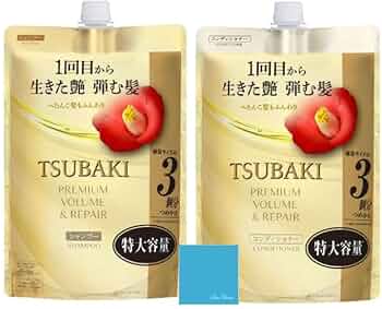 特大容量TSUBAKIプレミアム モイスト＆リペア シャンプー＆コンディショナー Amazon | ツバキ(TSUBAKI) 特大容量 プレミアム ボリューム