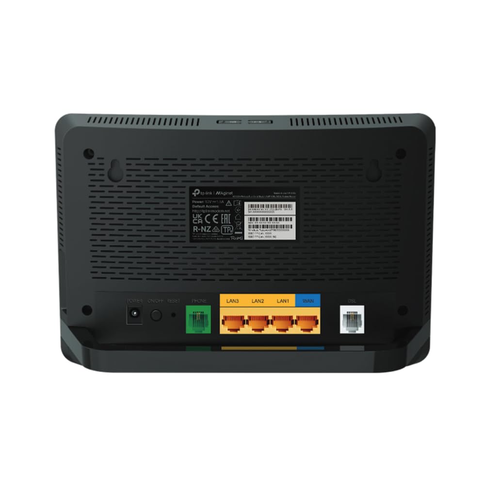 TP-Link Archer VR1210v Modem Router Evdsl fino a 300Mbps, Wi-Fi AC1200Mbps Dual Band, Telefonia Fissa e Voip, 4 Porte Gigabit, Beamforming, MU-MIMO
