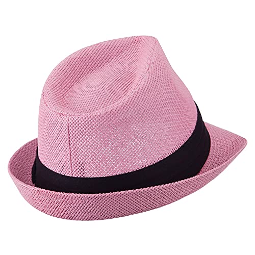 Paper Straw Black Band Baby Fedora3