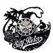 TIANZly Surf Silenzioso Orologio da Parete in Vinile Record Orologio da Parete in Vinile Surf Up Summer Beach Time Silhouette Adesivi 3D Orologi appesi Orologi da Parete Decorazioni per la casa