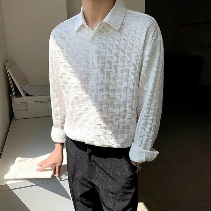 Image of FUNKY RICH Funkyrich Textured Popcorn Shirts for Men || Casual Shirt for Men || Shirt for Men|| Men Stylish Half Sleeve Shirt || Men Fancy Shirt