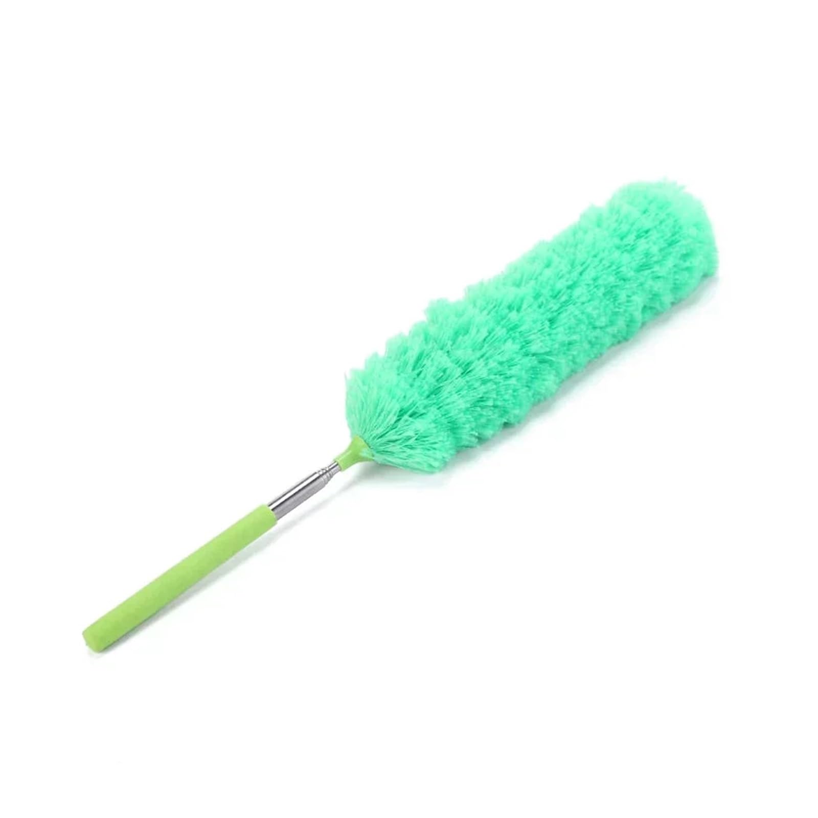 Feather Duster Chicken Feather Duster, Small Size Collector, Sweeping, Household Extendable Cleaning Crevice Removal Tool(Green)