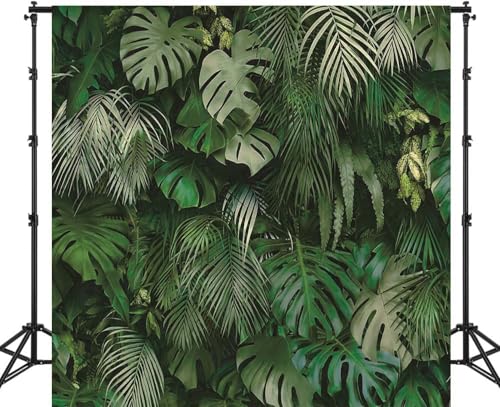 Fondo Fotográfico Tropical Green Leaves 6x6 ft miniatura 1