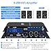 Audio Power Amplifier for Home Speakers -S-299 Bluetooth 5.0 Power Amp 4.1 Channel RMS 40Wx4 Subwoofer AMP DC 12V/5A Mini Integrated Digital Amplifier with USB/SD & AUX Jack