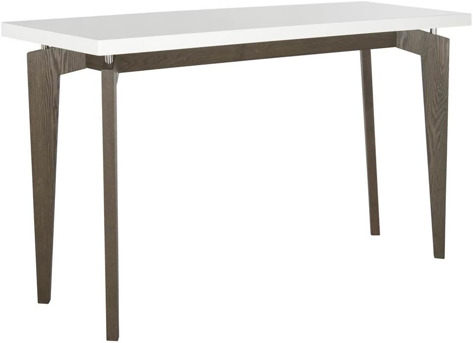 Safavieh Home Collection Josef Mid-Century Modern White and Dark Brown Console