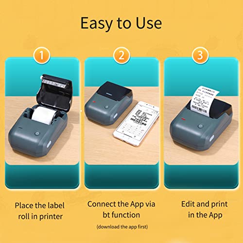 JUANZI-Label-printer-B1-Label-Maker-Machine-Mini-Pocket-Thermal-Label-Printer-All-in-One-BT-Connect-Price-Tag-DIY-Date-Journal-Study-Sticker-Labeling-Machine-with-5030mm-Label-Roll-Compatible-with-i