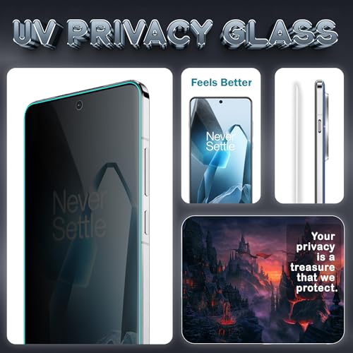 Image of ArmourPro UV Privacy Tempered Glass Screen Protector for OnePlus 13 (6.82 Inch, Pack of 2) Edge to Edge Coverage Anti-Spy /Anti-Peeping 9H Hardness