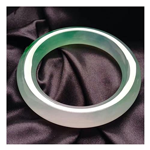 Bracelet jadéite naturel contre la monotonie du style - Jonc rond vert 62mm
