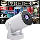 Upgraded HY300PRO HIFI Mini Projector with WiFi and Bluetooth, 4K Support Smart Portable Projector Android 11, Auto Keystone, 180 Degree Rotation, Home Video Projector for Bedroom