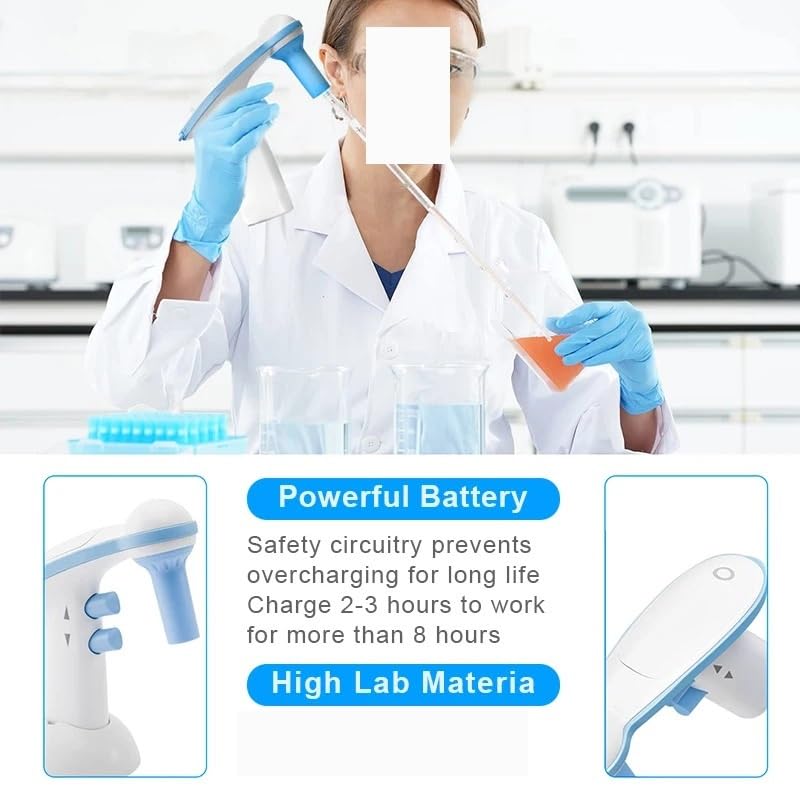 Lab Instruments - Lab Electric Controller Ergonomic Design Automatic Electric Pipette Filler Lab Pipette Pump 0.1-100ml,Adjustable Speed(ME)