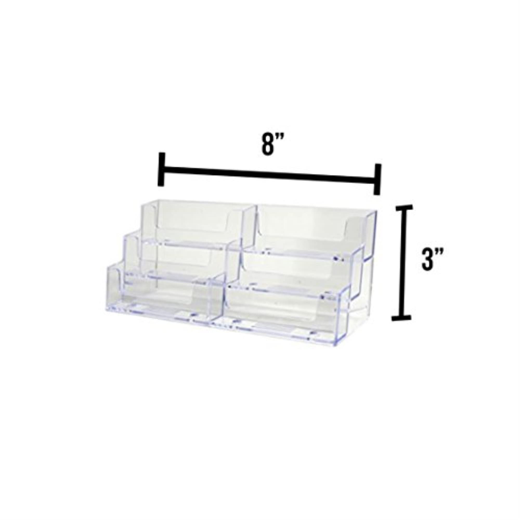 Fuente uno Deluxe 6 bolsillo transparente tarjeta de visita Soporte Contador Top estilo (S1 – 6pocket BC) en el mostrador SourceOne