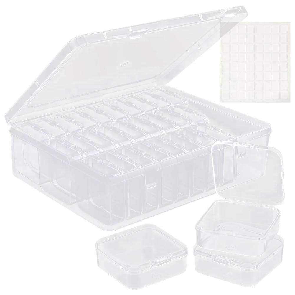 Vjsujehgy Beaded Container with Large Hinged Lid Storage Box, Art Storage Box for Organizing Craft Supplies Box