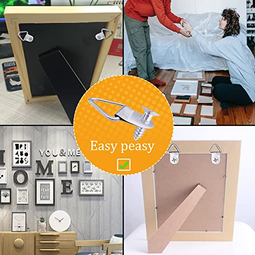 Image of 222pcs Picture Hanging Kit, Picture Hanger Assortment, Heavy Duty Frame Hooks with Nails, Hanging Wire, Screw Eyes, D Ring and Sawtooth Hardware for Frames Mounting