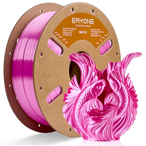 Image of ERYONE Silk PLA Filament for 3D Printer 1.75mm + /- 0.03mm, Shiny Filament 1kg (2.1lbs) /Spool, Azalea Pink