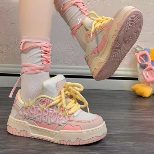 Kawaii Platform Shoes - Chunky Sneakers for Women, Breathable Mesh Platform Shoes, Aesthetic Shoes, Alphabet Elements3