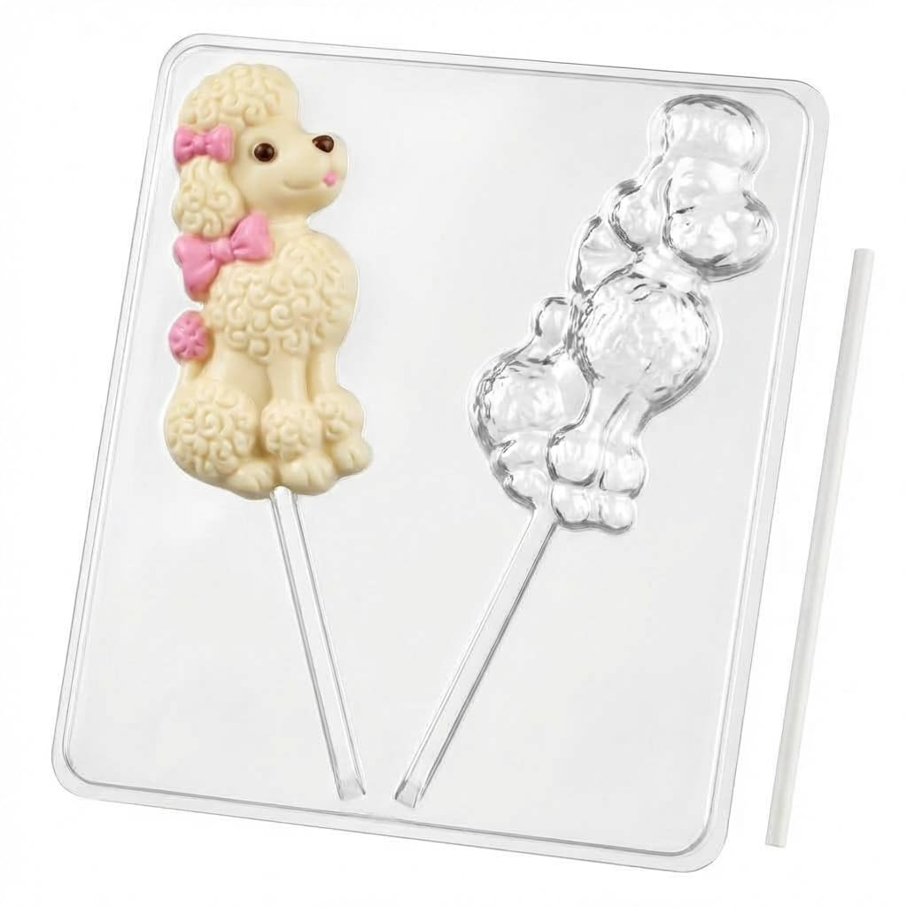 Poodle Lollipop Chocolate Candy Mold 294-picture-54