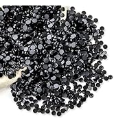 Black Rhinestones Bulk, 10000PCS Flat Back Round Jelly AB Rhinestones Non-Hotfix Crystal Gems Who...