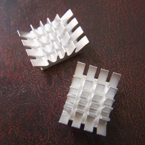 LinuxFreak brand Aluminum Heatsink set for Raspberry Pi - Set of 2 Heat Sinks