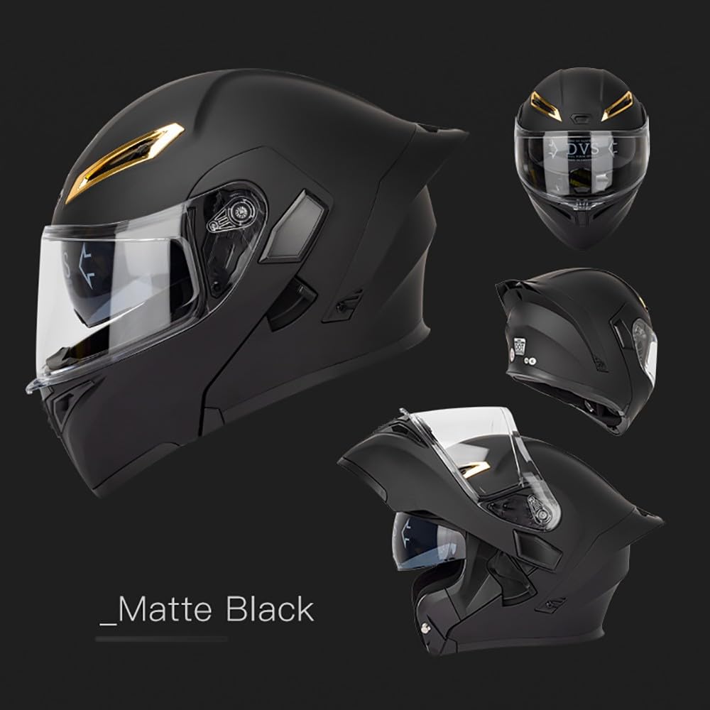 Motorradhelm Integralhelm Klapphelm ECE Zertifiziert Modularer Helm Doppelvisier Moped Street Racing Helm für Erwachsene Männer Frauen Roller Helm Sturzhelm Damen Herren Erwachsene