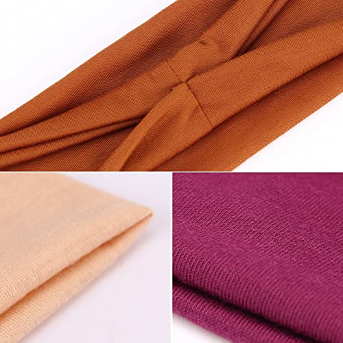 Image of DRESHOW Yoga Running Headbands for Women Elastic Non-Slip Headbands Sports Workout Hair Bands 16 Pack