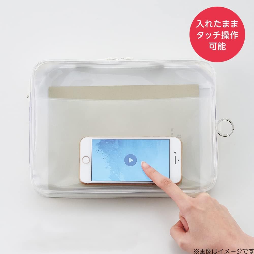 Lihit Lab SOERU F8200-3 Clear Box Case, A5, Sunny Red