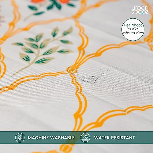 Image of Urban Space Sicilia Table Linen Collection - Premium Water & Stain Resistant Dining Table Cover for 6 Seater, Anti Skid Table Cloth for Center Table, 1 Piece (Floral Symphony, 52 inchx 92 inch)