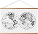 Landmass 36" Wide Magnetic Poster Hanger Frame - Wall Hanging Wooden Frame for Posters, Prints, Photos, Pictures and Artwork - Frame for Scratch Off Map - 24x36