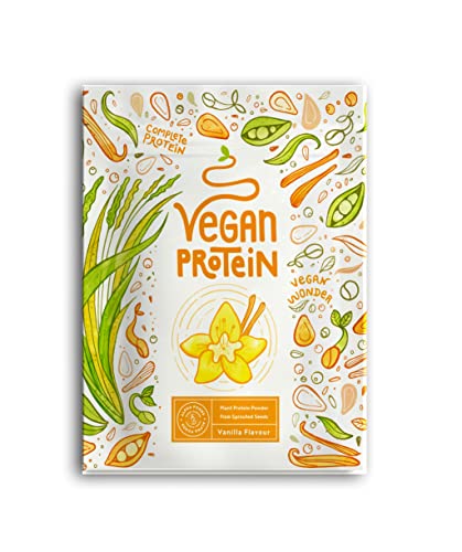 Preisvergleich Produktbild Vegan Protein - Vanille - Pflanzliches Proteinpulver - 30g Probierpäckchen