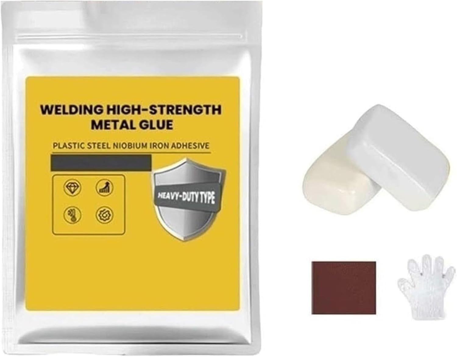 Repair Mud Iron Glue, Waterproof Heat Resistant Powerful Leak Repair Sealant, Welding High-Strength Metal Repair Adhesive (3pcs)