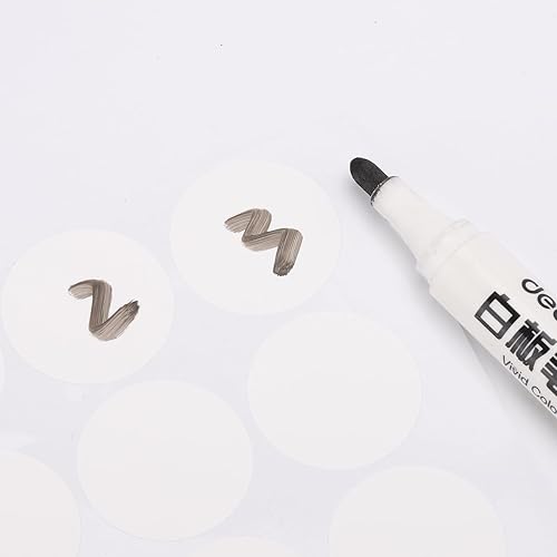 Miniatura 3 de 10 hojas (540 piezas) etiquetas adhesivas redondas en blanco de 1.2 pulgadas, etiquetas blancas extraíbles, etiquetas adhesivas de puntos