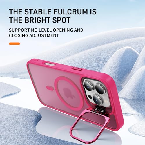 Coque iPhone 14 Pro Max MagSafe translucide mate avec béquille