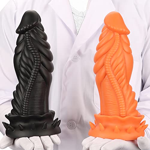 Jixaxe Riesen Dildo, XXL Realistischer Dildo Großer Dicker Drachen Dildo mit Starker Saugnapf Weiches Silikon Analdildo Monster Dildo Penis Masturbator Erotik Sex Spielzeug für die Männer (Schwarz) – Bild 4