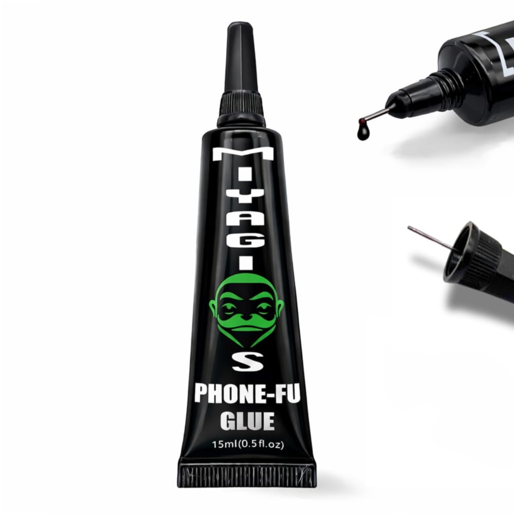 Miyagis Phone-Fu Glue – Profi Display Kleber für Smartphone Reparatur | Schwarz, flexibel, extra stark | für Display, Touchscreen, Glas & Gehäuseteile | Mehrzweck