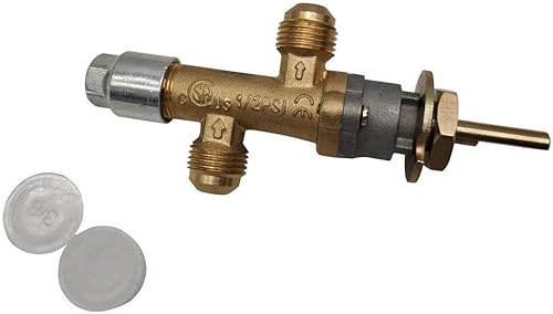 Miniatura 2 de MENSI 5/8-18UNF Fogata de gas propano macho y calentador de chimenea Válvula de control principal de baja presión con falla de llama, válvula