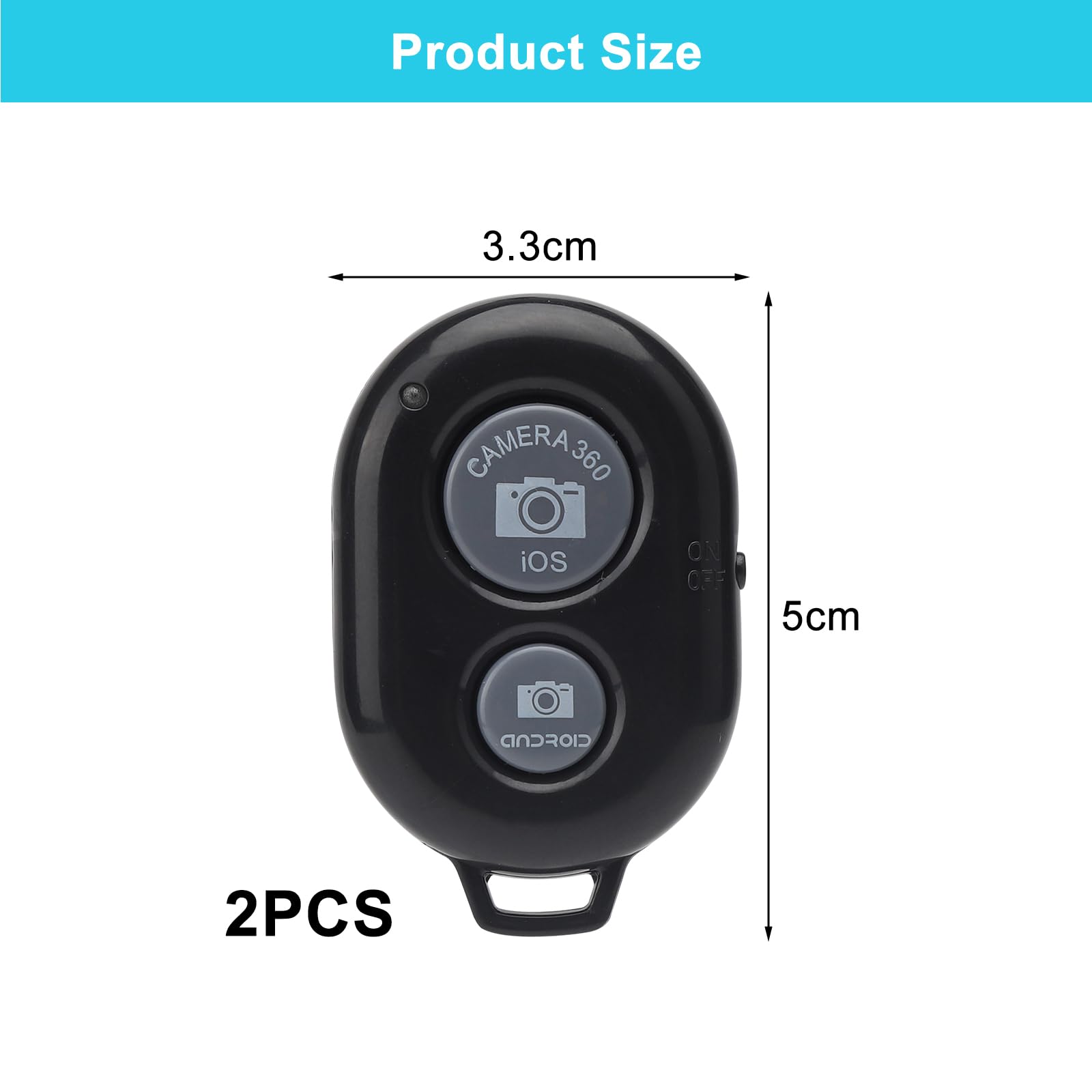 Pilot zdalnego sterowania Bluetooth, 2 sztuki, zdalny wyzwalacz, uniwersalny wyzwalacz telefonu komórkowego