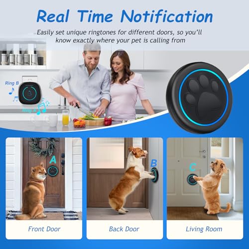 Busteelight-Dog-Bells-to-Go-Outside-Wireless-Dog-Door-Bell-with-1000ft-Range-60-Melodies-LED-Waterproof-Potty-Training-Bell-for-Dogs-Dog-Door-Bells-for-Potty-Training