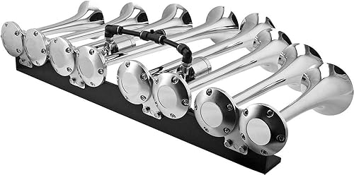 Miniatura 3 de Vixen Horns OCTOPOD - Kit de bocina de tren para camiones/coches/semi. Sistema completo a bordo - Compresor de aire de 200 psi, tanque de 5 galones,