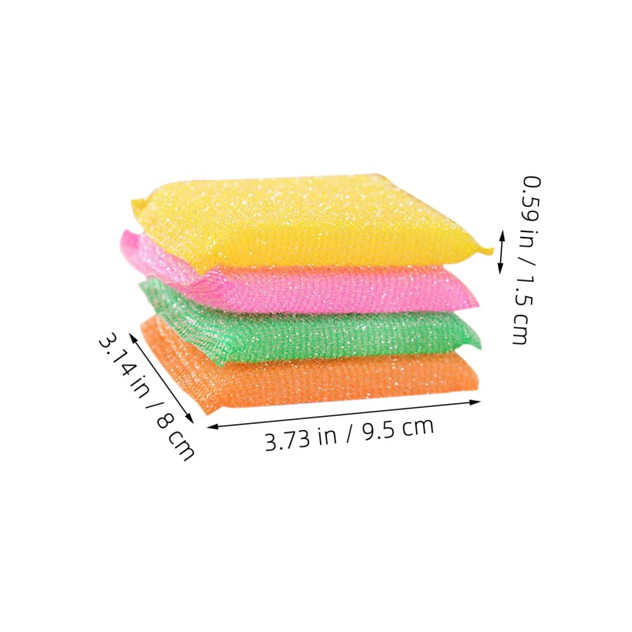 HEALLILY 20pcs Natural Sponges for Dishes Dish Scrubbers for Cleaning Non Scratch Pot Scrubber Sponge Set Random Color