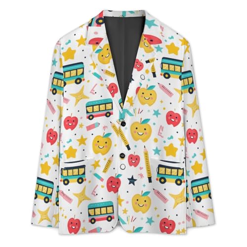 Back to School Printed Men's Classic Fit Suits Funny Casual Stylish Two Button Blazer3
