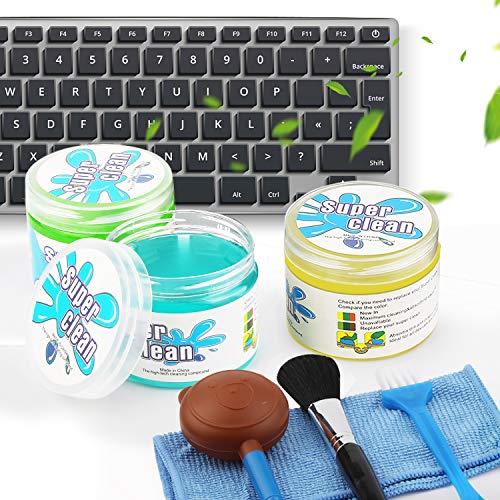Mitening 3 Pcs Nettoyant Clavier, Super Clean Gel Nettoyant Clavier Nettoie la Poussière Cleaner et la Saleté pour Ordinateur, Portables, Évents de Voiture, Calculatrices