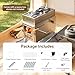 Sauna Hot Tent Stove, Rocket Camping Wood Burning Stove with 8 Stainless Chimney Pipes, Portable Folding Wood Stove for Tent, Outdoor Heating, Cooking, Ice Fishing, Hunting