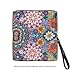 Tiasarato Bohemian Mandala Leather Wristlet Wallet for Women Portable Storage Bag Ethnic Style Fashion Travel Business Shopping Money Clips Handbag Purse